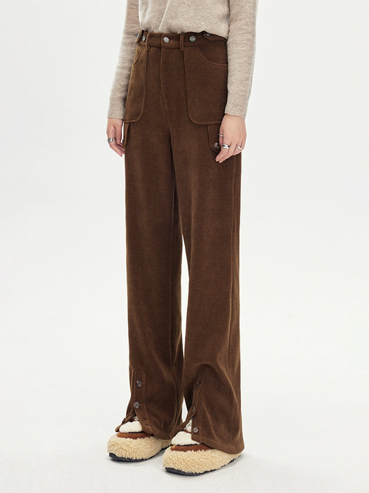 Corduroy -سروال الساق المنقسمة