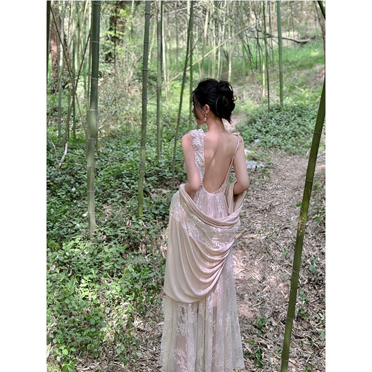 2023 Pure Desire Open-Back Lace Dress