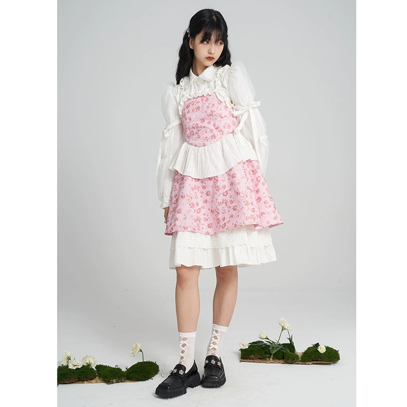 Spring White Shirt Sweetheart Top