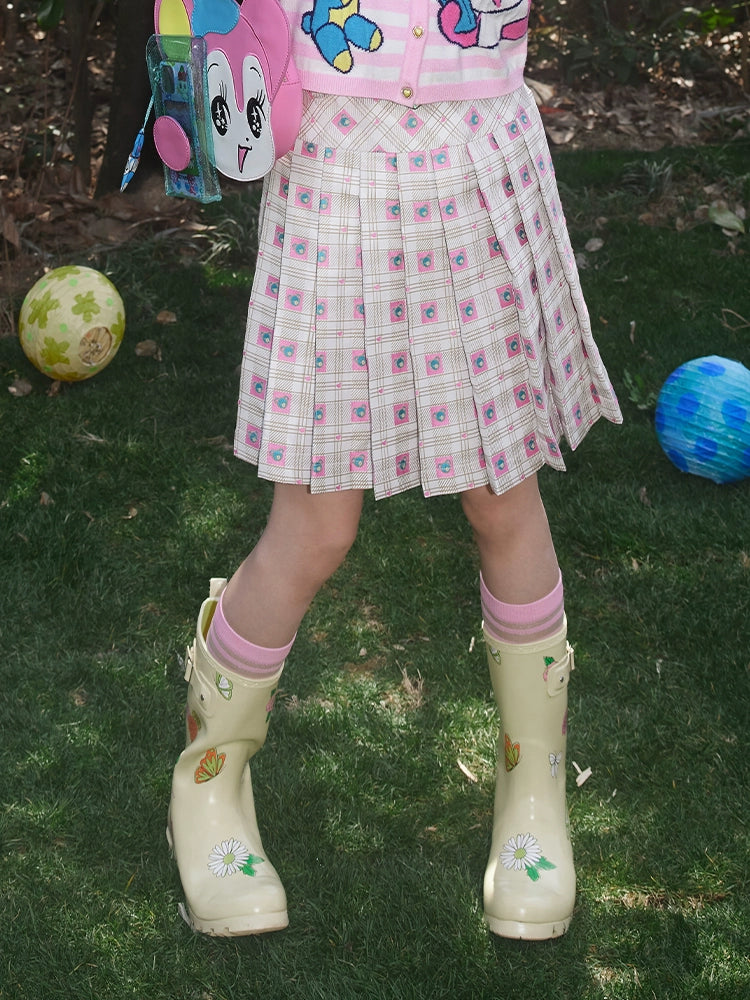 Bear Checkered Spring Skirt