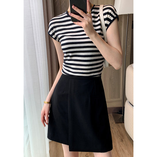 2023 Black Hepburn A-line Skirt