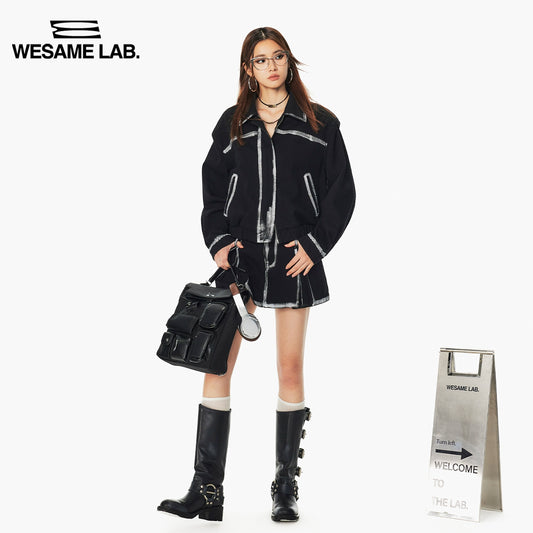 Hot Silver - Small A Denim Half Skirt