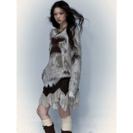 Lazy Loose Knit Sable Hair Sweater