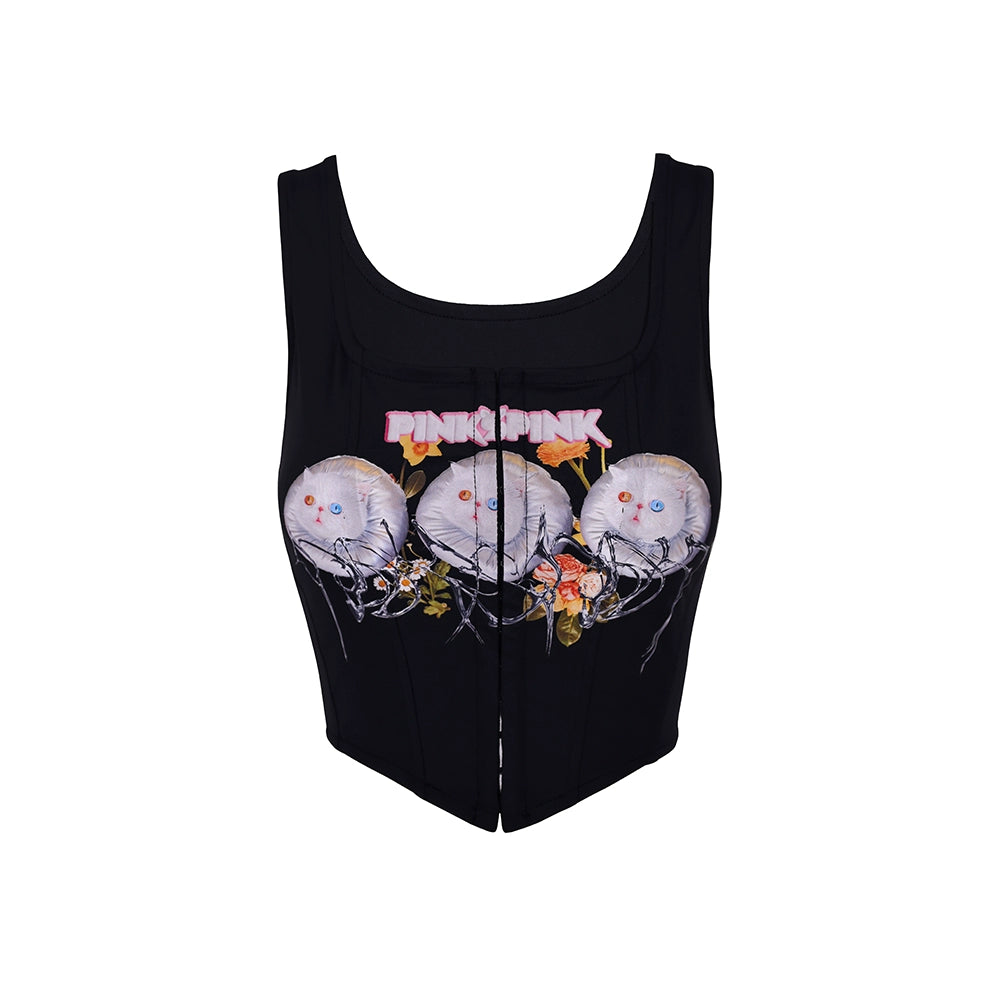 Garfield Cat Y2K Tank Top Bra