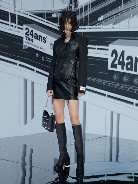 Patchwork Leather Set