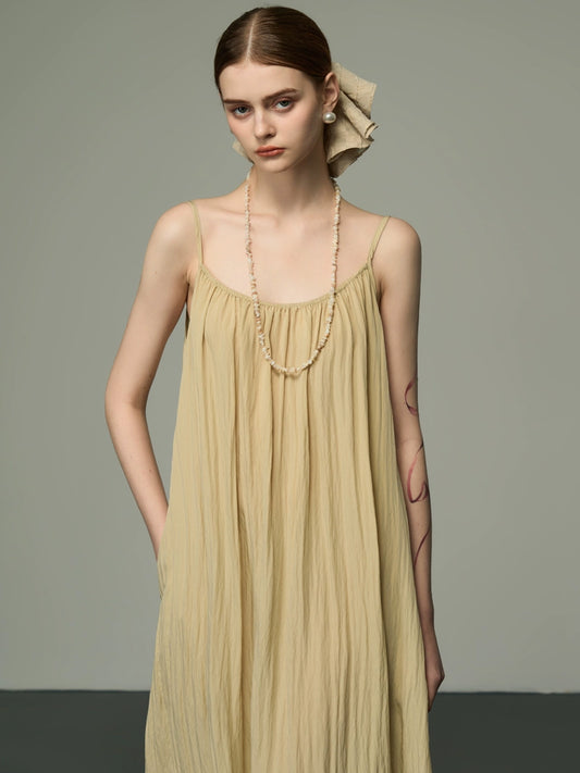 여분의 긴 슬링 드레스