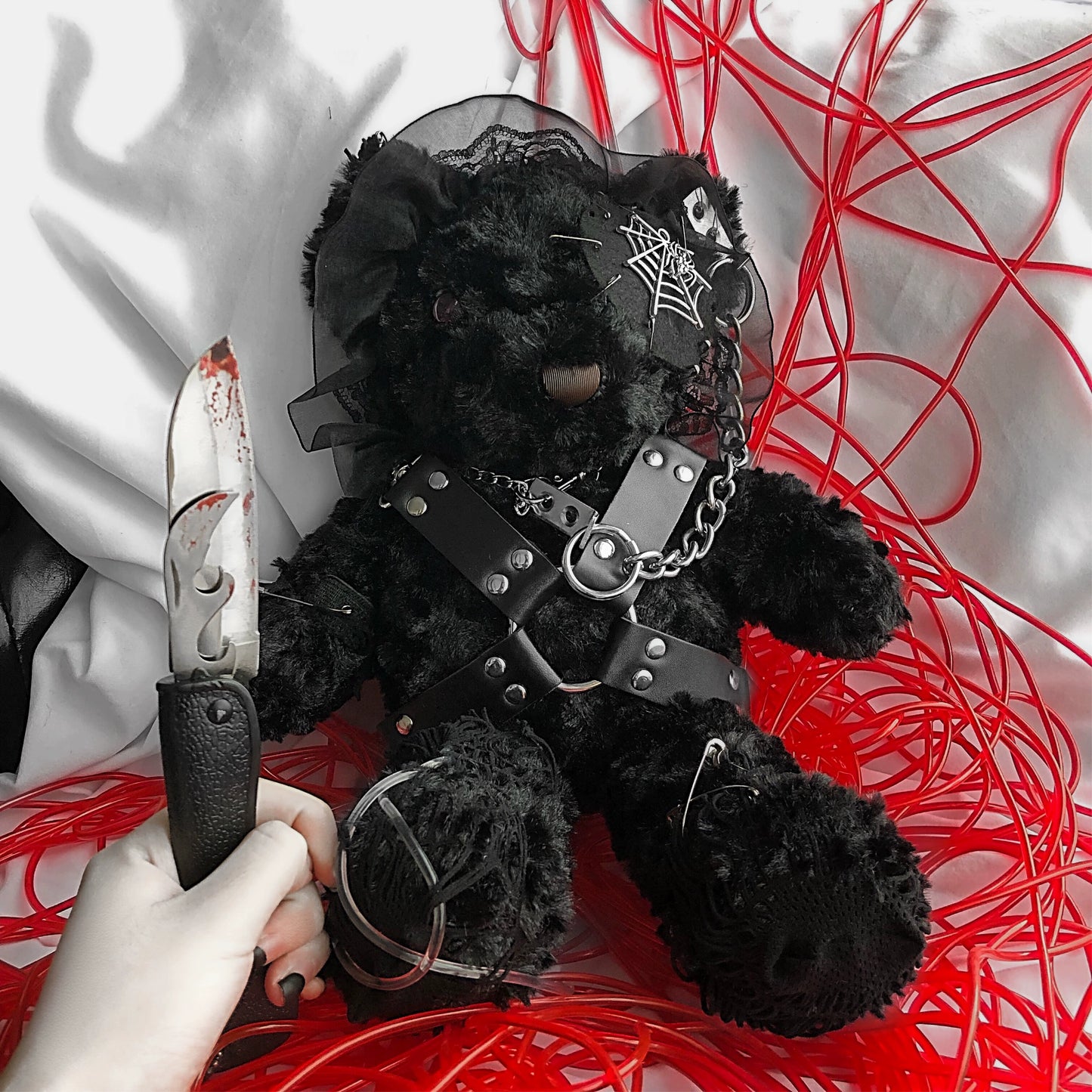 Hell Gothic Bear Lolita Crossbody Bag