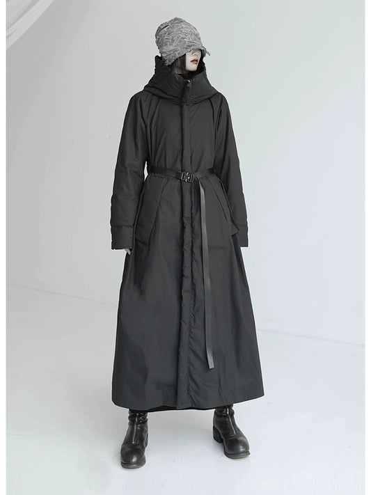 Veste longue lâche hivernale