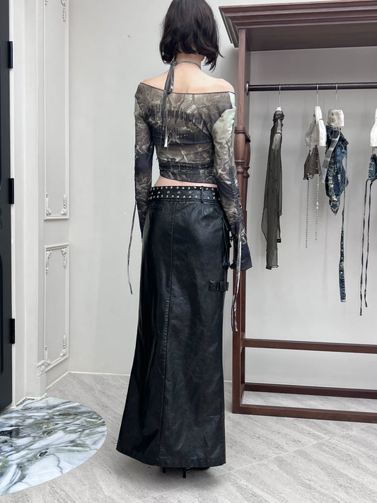 রানওয়ে স্টাইলের চামড়ার স্কার্ট (গ্রাহকদের "মূল" শব্দটি পুনরায় স্থাপন করার অধিকার রয়েছে)