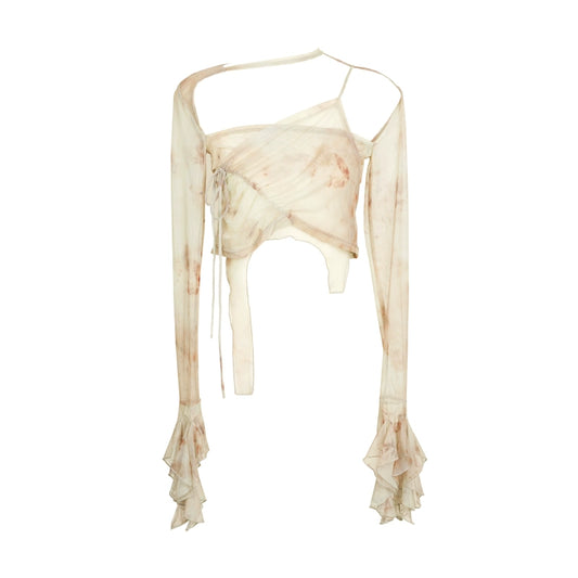 Top de protección solar de manga larga delgada