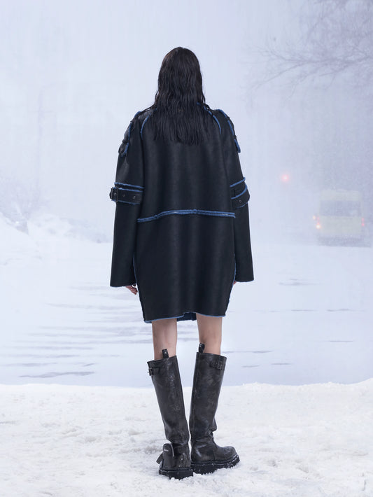 Lamb Fur Integrated - Thickened Windbreaker Coat