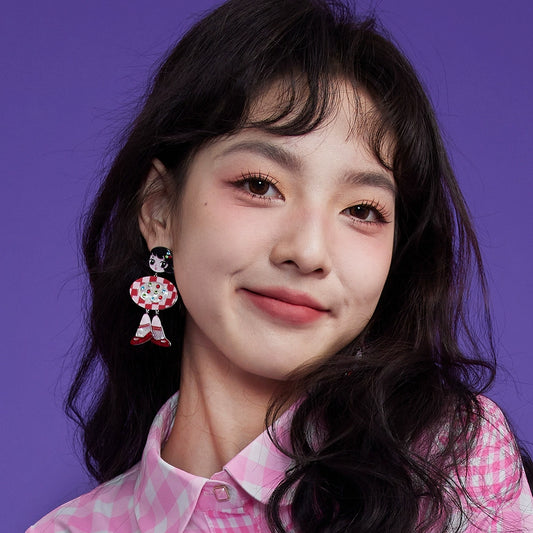 Vintage Girl Acrylic Studs