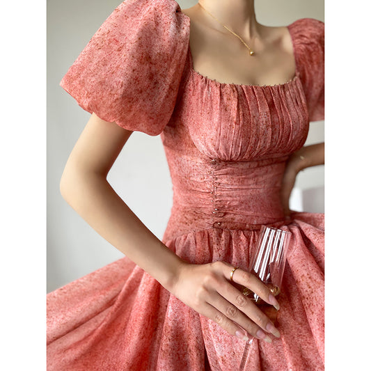 Romantic Sunset Rose Dress