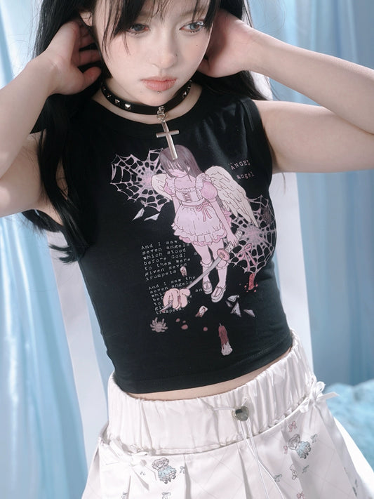 قمة دبابة MilkyHearts