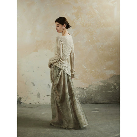 Falda de jarrón de hadas estampado en planta