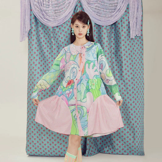 Bear & Rabbit Shirt Dress