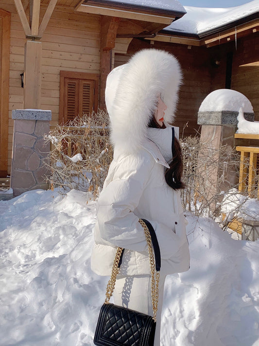 Fox Fur Down Jacket by Snowy Island