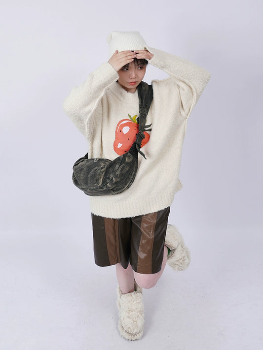 Denim One Shoulder Waist Bag