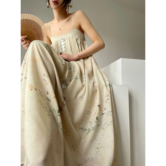 Retro Print Camisole Dress