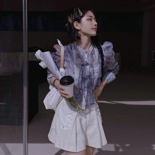 Wine Chiffon French Top