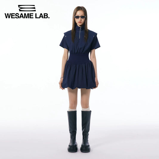 오리지널 디자인 레트로 허리 허리 슬림 드레스 여성의 여름 새로운 한국 순수 욕망 스커트