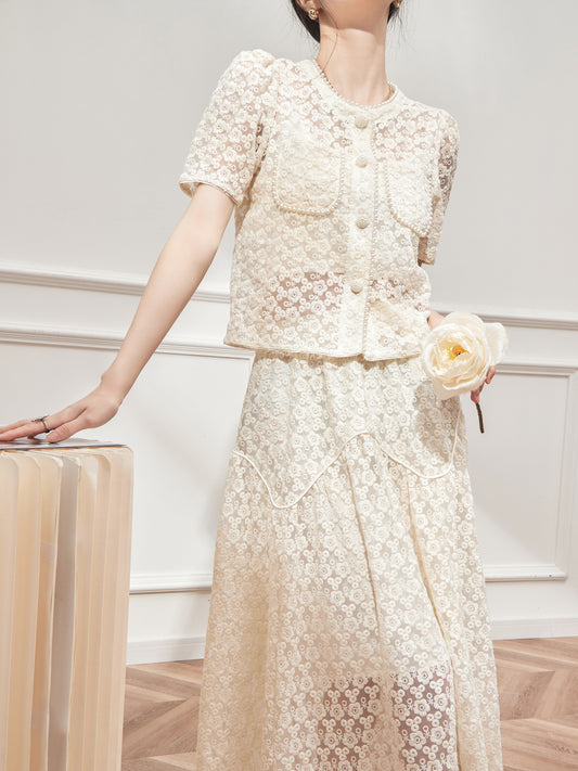 3D Pink Gradient Dress