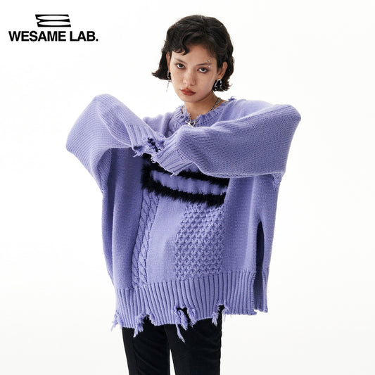 오리지널 디자이너 틈새 시장 게으른 빈티지 하이 스트리트 빈티지 파괴적인 스웨터