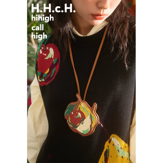 Impression de pomme de pomme: mini sac de carte