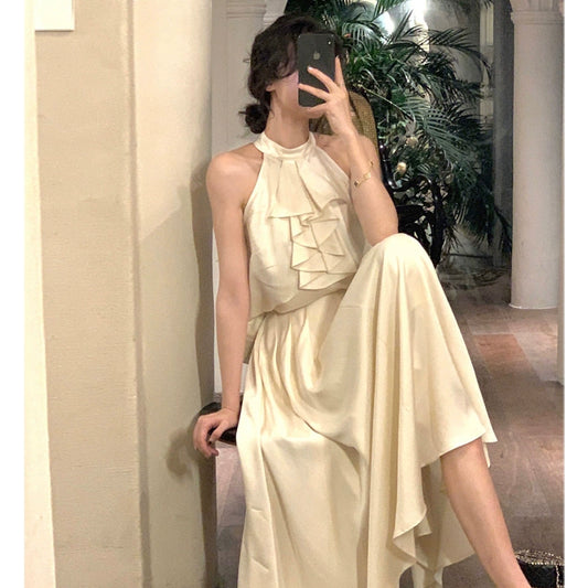 귀족 실크 넥 탑 세트