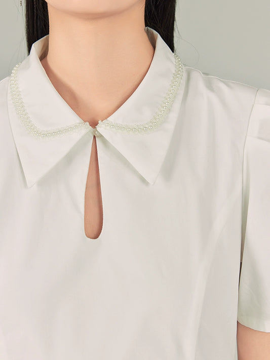 جو السفر -فستان قميص ذي طوق