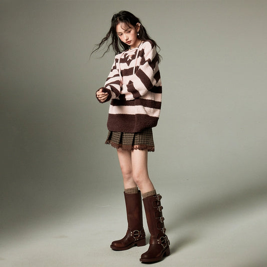 كسول الشريط الدانتيل متماسكة -v -v pullover