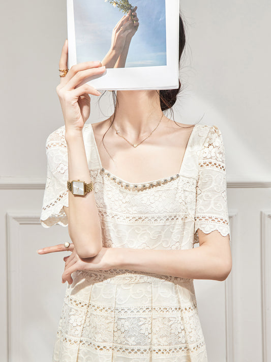 Rich Family White Lace Dress