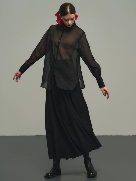 일몰 중국 스타일 셔츠