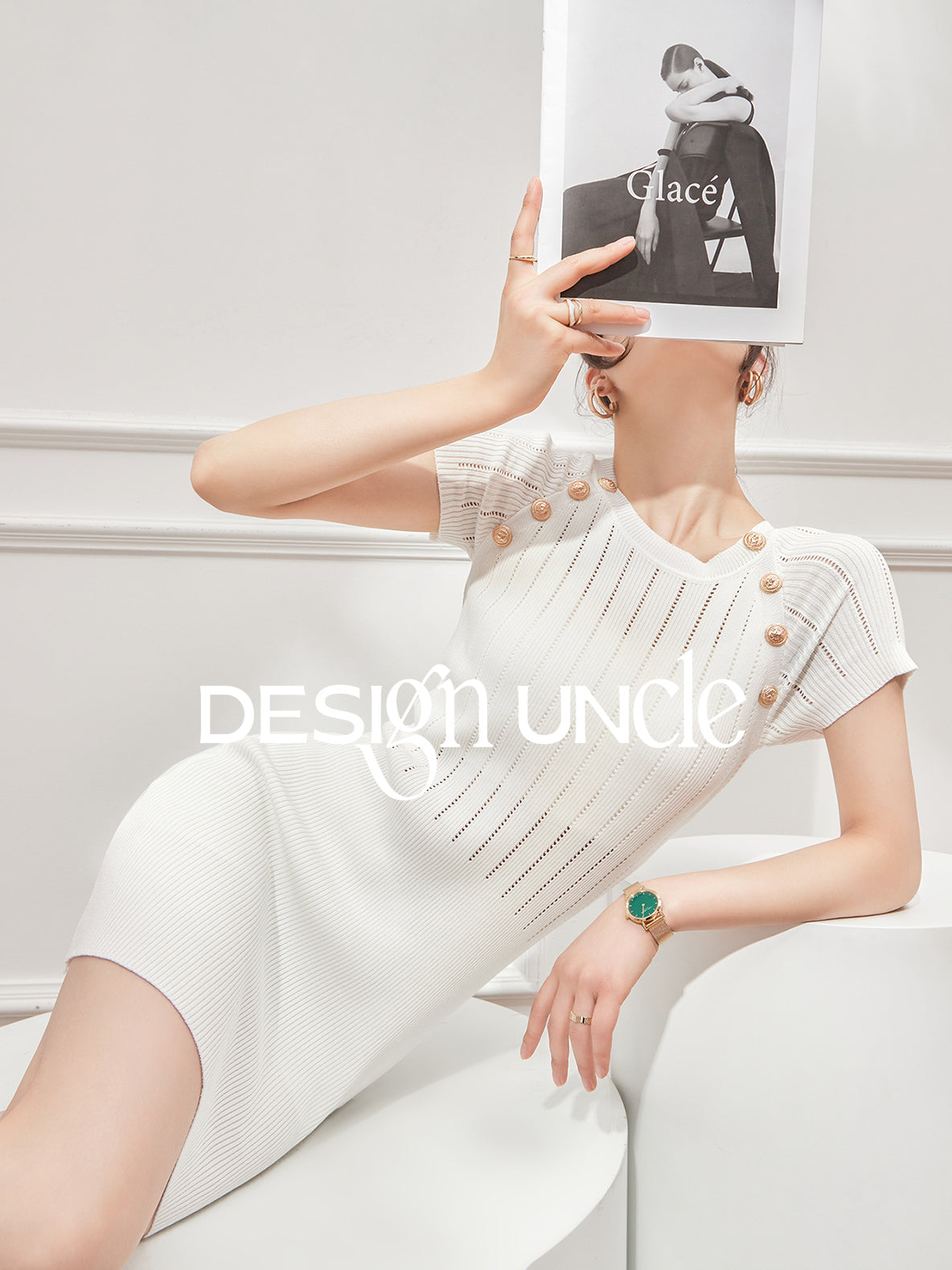 White Knit Dress - Chic