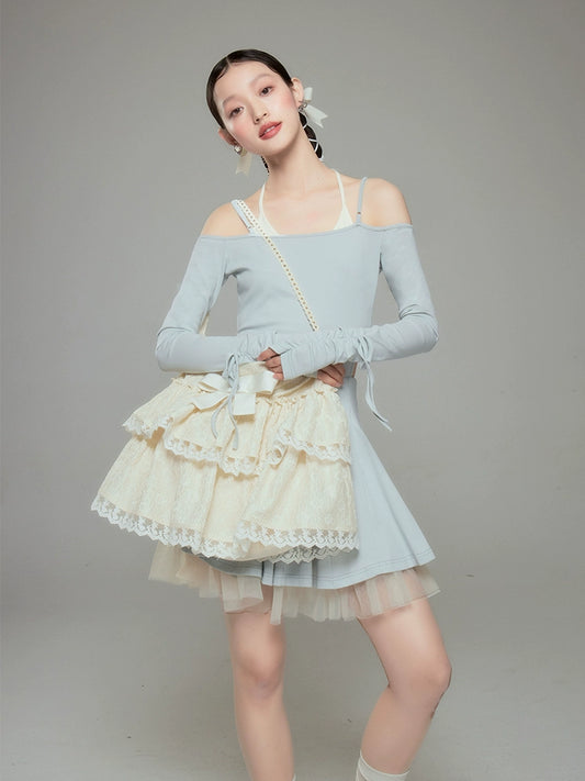 فستان حبال أسود -أسلوب جديد