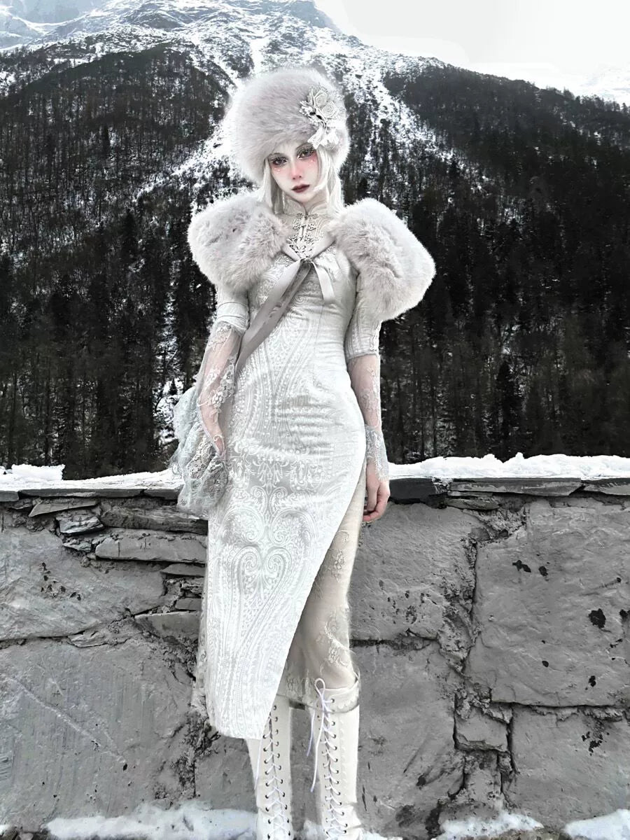 Snowy Country Eco Fox Fur Wrap