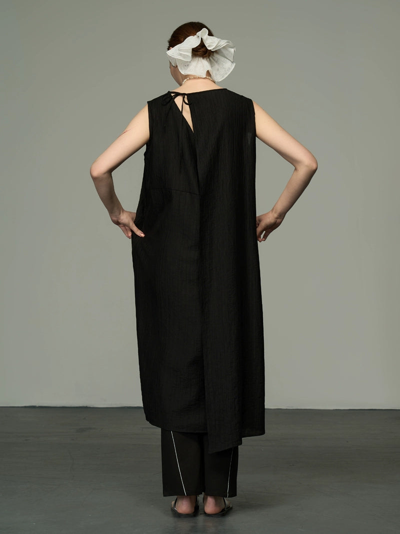 갈색 느슨한 여름 드레스