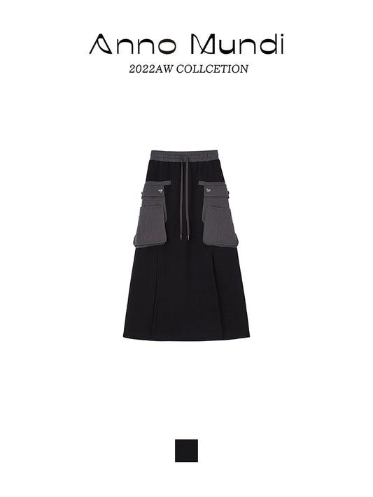 Stereoscopic Double Pocket Skirt