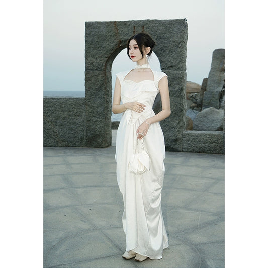 Vestido de compromiso de la cintura Qipao