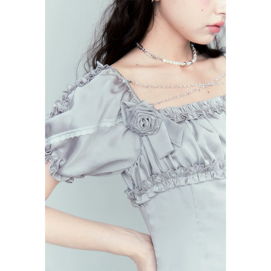 الرغبة النقية -فستان السلسلة بالخرز الساتين