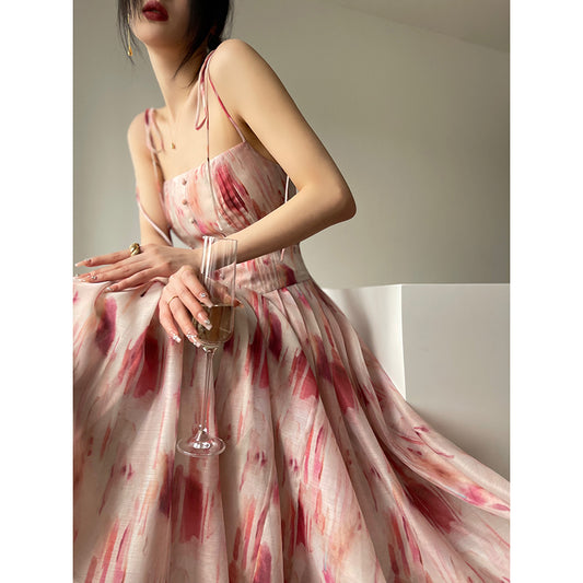 Elegant Cloud Print Dress