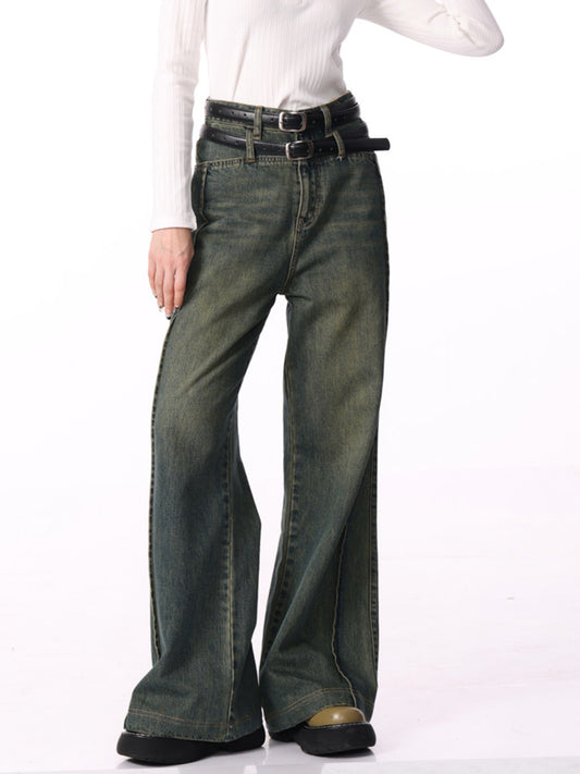 High Waist Wide Leg Jeans - New American Fashion