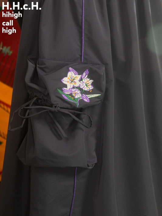 Cherry Blossom: 3d Wrinkle Pocket Bud Skirt