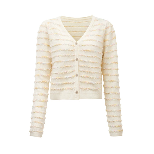 Rainbow Stripe Wool Cardigan