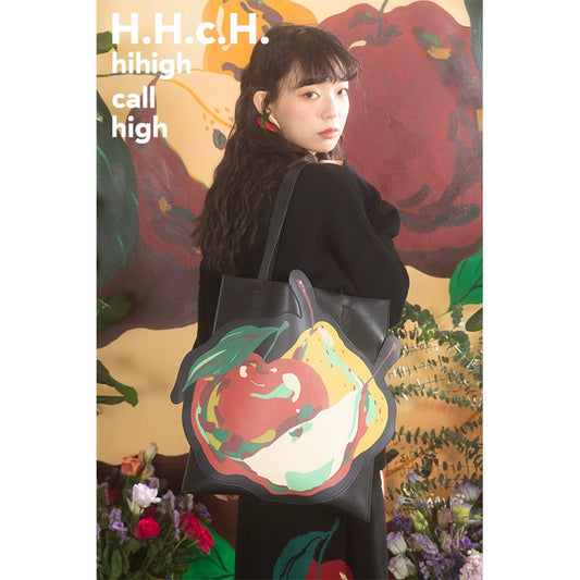 Impression de fruits: sac fourre-tout de banlieue noir