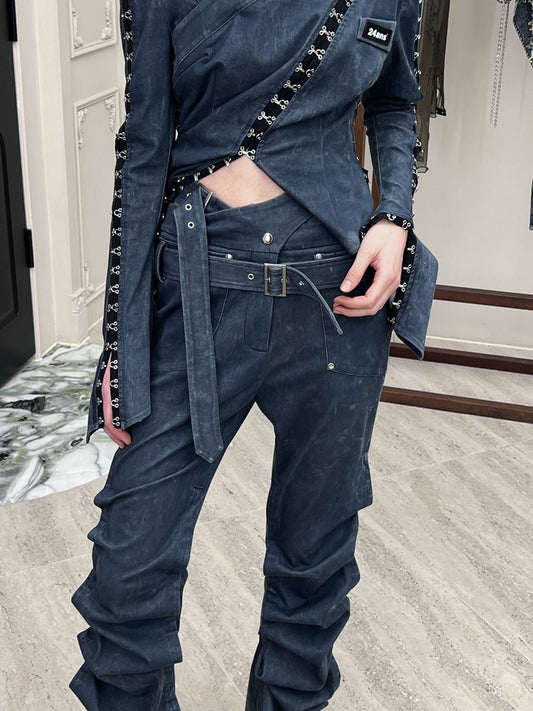 Multi Pleated Casual Pants