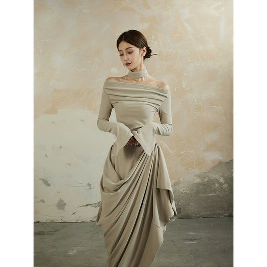 Осень/зимняя французская бархатная топ