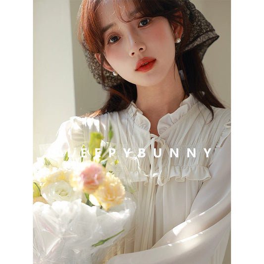 Chiffon Green Ruffle