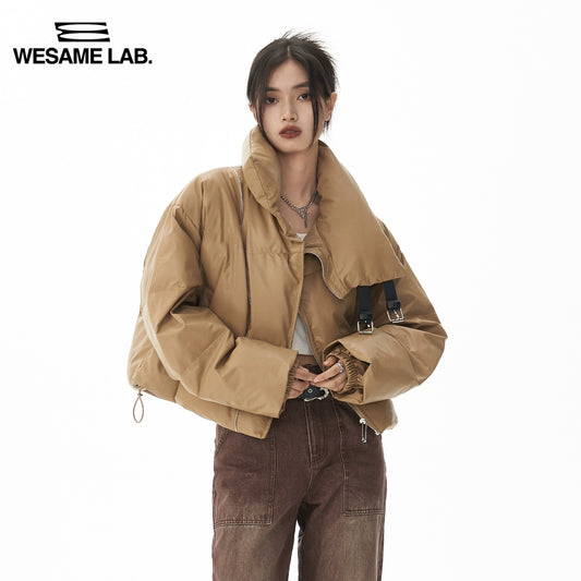 Niche Design 90 White Duck Down Warm Leather Jacket