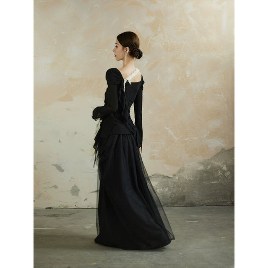 Contraste de cuello cuadrado Oscuro